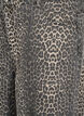 Leopardm&oslash;nstrede bermudashorts i denim, Brun, Packshot image number 2