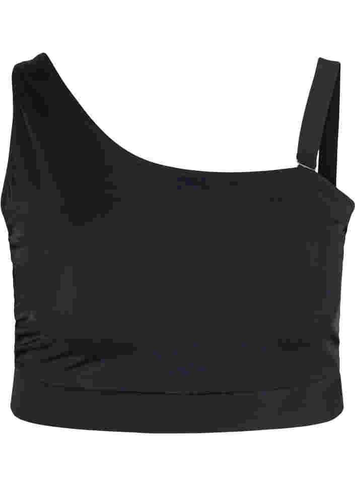 One-shoulder bikini top , Black, Packshot