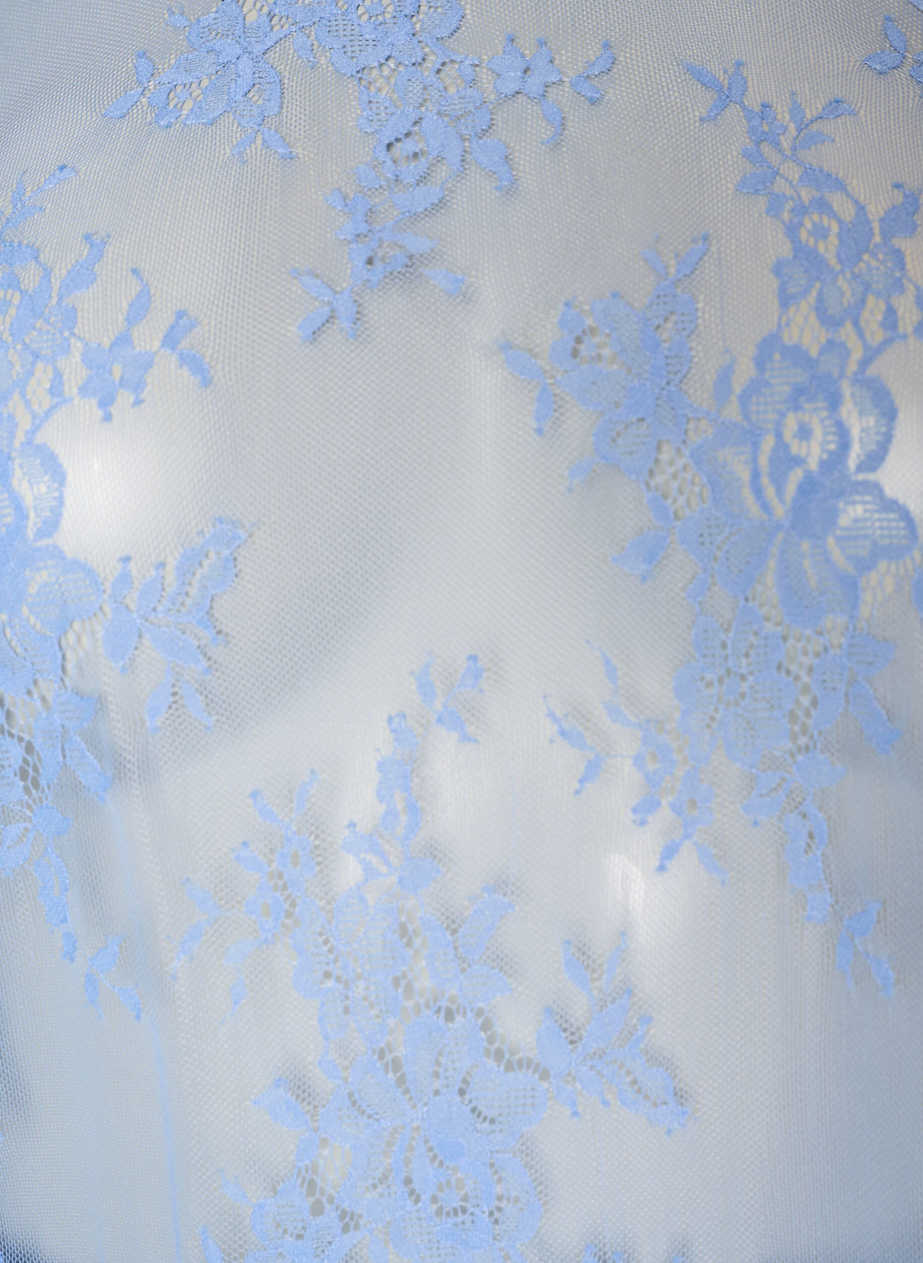 ZizziTransparent blondekjole med korte &aelig;rmer og midil&aelig;ngde, Lilla, Packshot image number 2