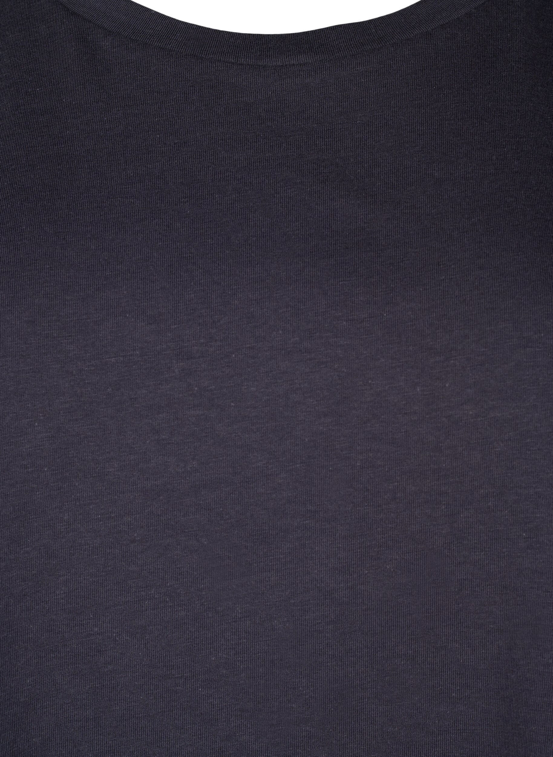 ZizziKort&aelig;rmet t-shirt i bomuldsblanding, Gr&aring;, Packshot image number 2