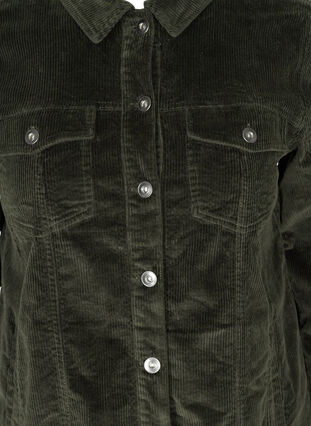 Fløjls skjortejakke med lommer, Green, Packshot image number 2
