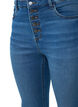 Højtaljede Amy jeans med knaplukning, Blue Denim, Packshot image number 2
