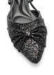 Glitrende slingback med sl&oslash;jfedetalje, Sort, Packshot image number 3