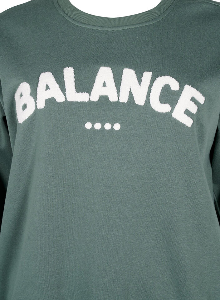 Sweatshirt med frontmotiv, Gr&oslash;n, Packshot image number 2
