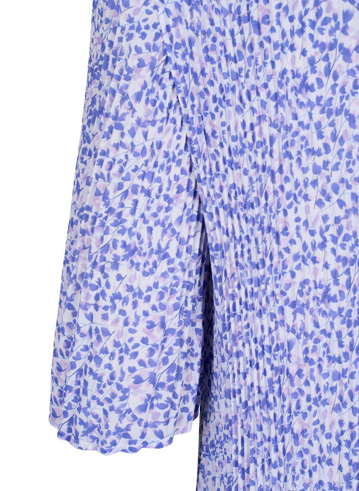 Blomstret bluse i plissé , Small Flower AOP, Packshot image number 3