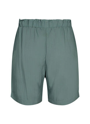 Løse shorts i viskose, Balsam Green, Packshot image number 1