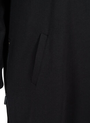 Sweatkjole med lommer og slids, Black, Packshot image number 3
