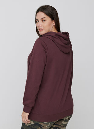 Bomulds sweatshirt med hætte, Fudge, Model image number 1