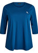 Tr&aelig;ningsbluse med 3/4 &aelig;rmer, Bl&aring;, Packshot image number 0
