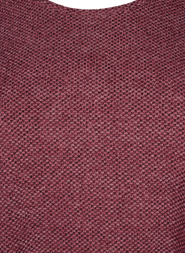 Meleret bluse med rund hals og lange &aelig;rmer, Dry Rose, Packshot image number 2