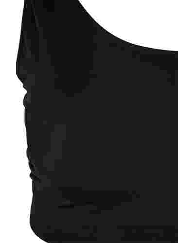 One-shoulder bikini top , Black, Packshot image number 2