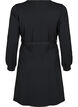 Wrapkjole med bindebånd, Black, Packshot image number 1