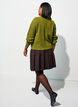 Ribstrikket cardigan med knapper, Gr&oslash;n, Model image number 2