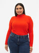 Tætsiddende viskosebluse med høj hals, Orange.com, Model image number 0