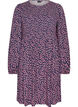 Kjole med smock-overdel og sm&aring;blomstret m&oslash;nster, Bl&aring;, Packshot image number 0