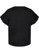 T-shirt i &oslash;kologisk bomuld med fl&aelig;se&aelig;rmer, Sort, Packshot image number 1