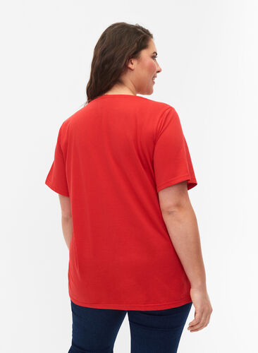 FLASH - T-shirt med motiv, High Risk Red, Model image number 1