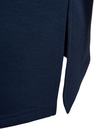 Sweatkjole med hætte og slids, Navy Blazer, Packshot image number 3