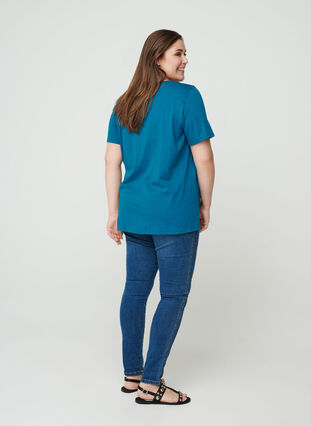Kortærmet t-shirt med print, Blue Coral, Model image number 1