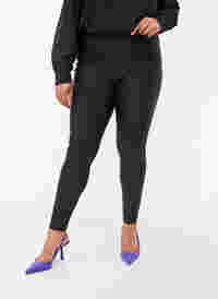 Shiny 7/8 leggings med baglommer, Black, Model