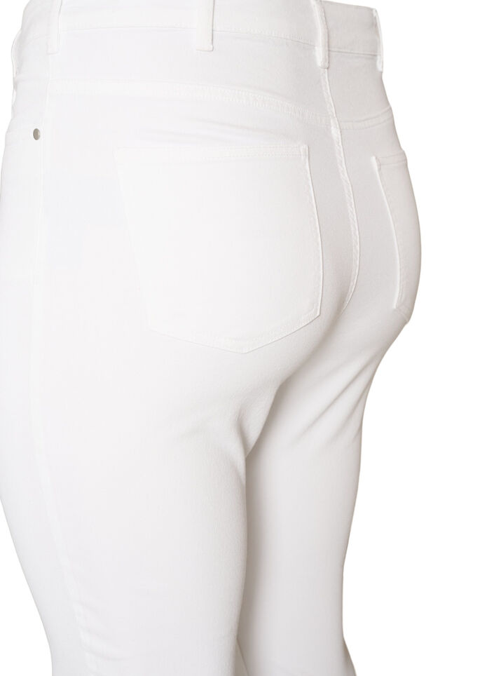 Amy jeans med h&oslash;j talje og super slim fit, Hvid, Packshot image number 3