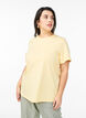 Basis t-shirt i bomuld med rund hals , Gul, Model image number 0