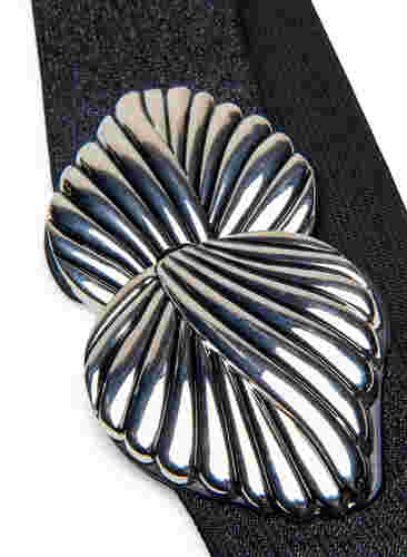 Elastik taljebælte med glimmer, Black, Packshot image number 1