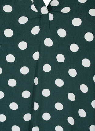 Viskose bluse med v-hals og lange ærmer , Scarab w. White Dots, Packshot image number 2