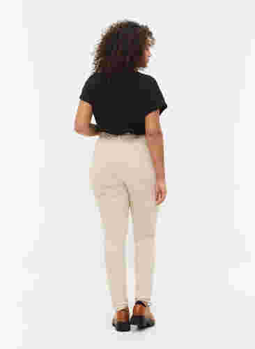 Højtaljede Amy jeans med super slim fit, Oatmeal, Model image number 1