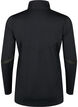 Baselayer bluse med lommer og mesh, Black, Packshot image number 1