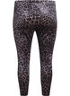 Leggings i velour med leopardmønster, Brun, Packshot image number 1