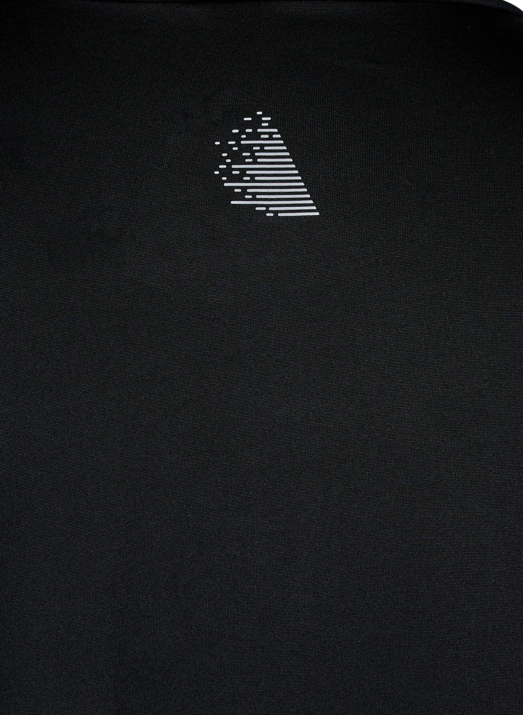 Zizzi Tr&aelig;ningsbluse med h&oslash;j hals, Black, Packshot image number 3