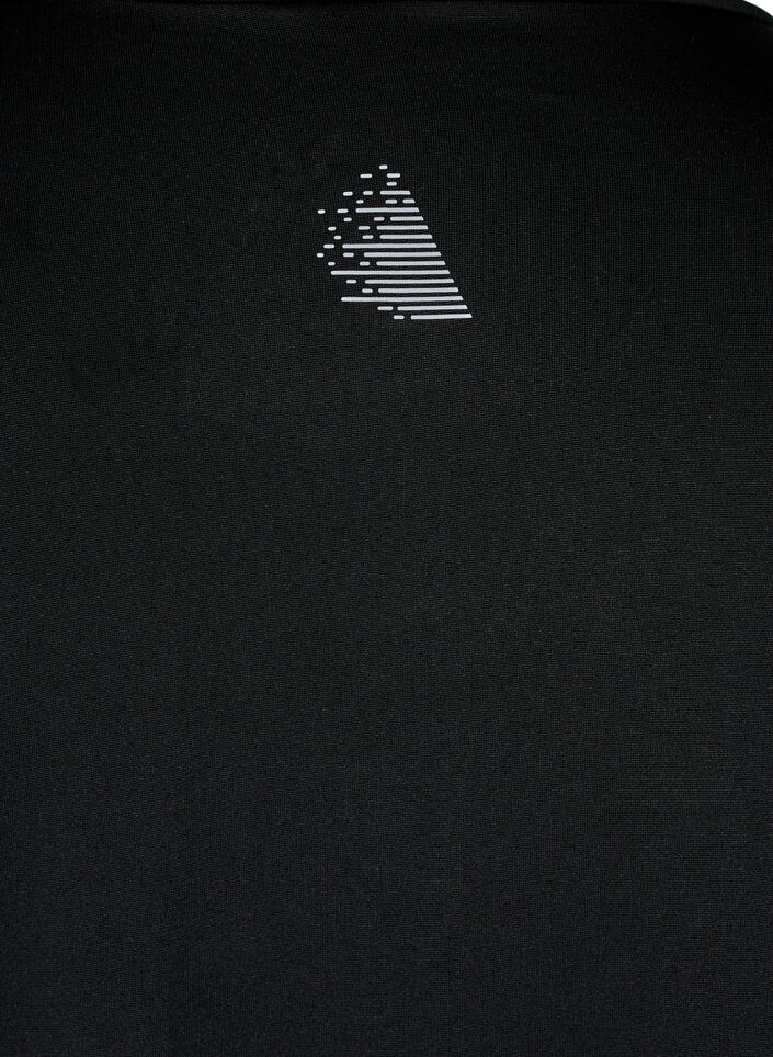 Træningsbluse med høj hals, Black, Packshot image number 3