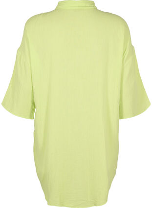Skjorte i bomuld med halvlange ærmer, Wild Lime, Packshot image number 1