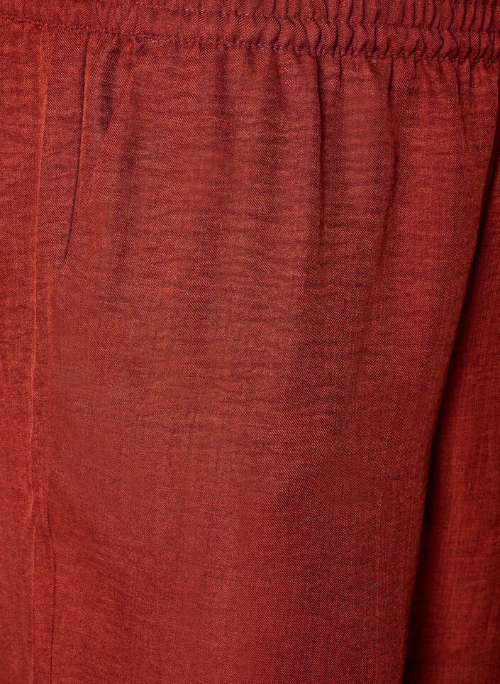 Shorts med lommer og h&oslash;j talje, R&oslash;d, Packshot image number 2
