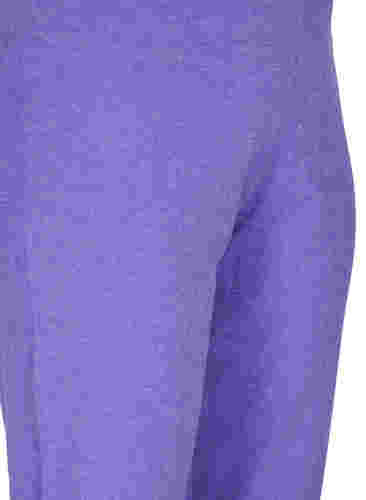 Melerede strikbukser med rib, Purple Opulence Mel., Packshot image number 2
