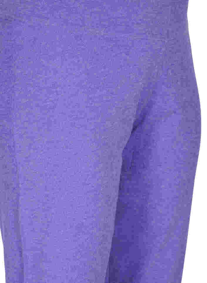 Melerede strikbukser med rib, Purple Opulence Mel., Packshot image number 2