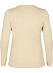 Tætsiddende strikbluse med glimmertråd, Beige, Packshot image number 1