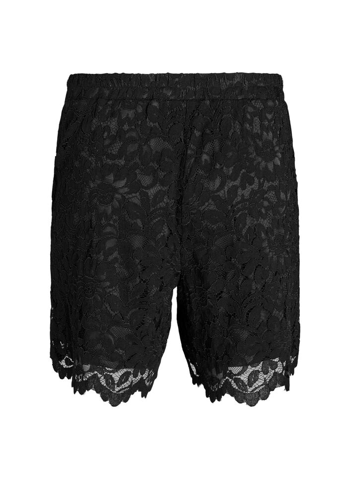 Blondeshorts med h&oslash;j talje og lommer, Sort, Packshot image number 1