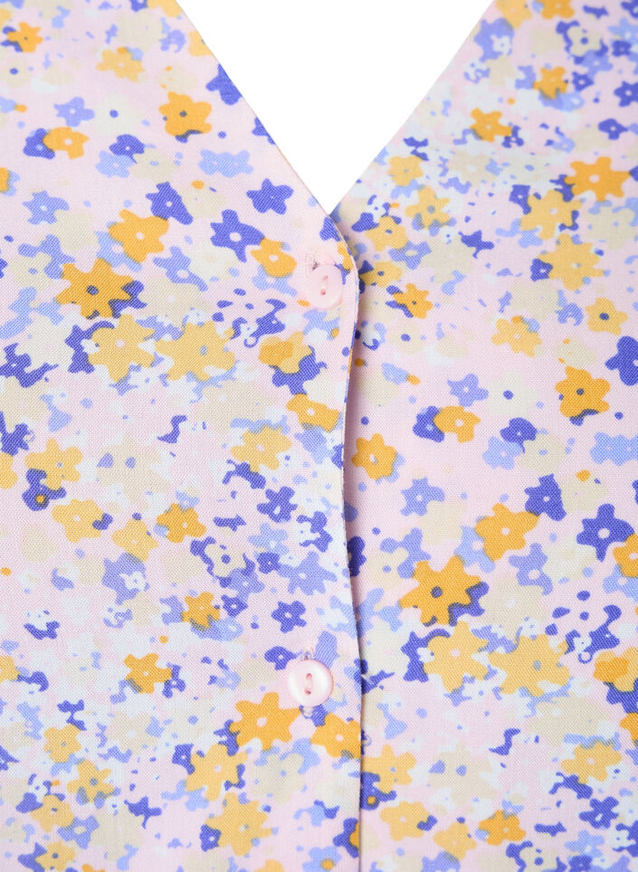 Printet natbluse i viskose , Lyserød, Packshot image number 2