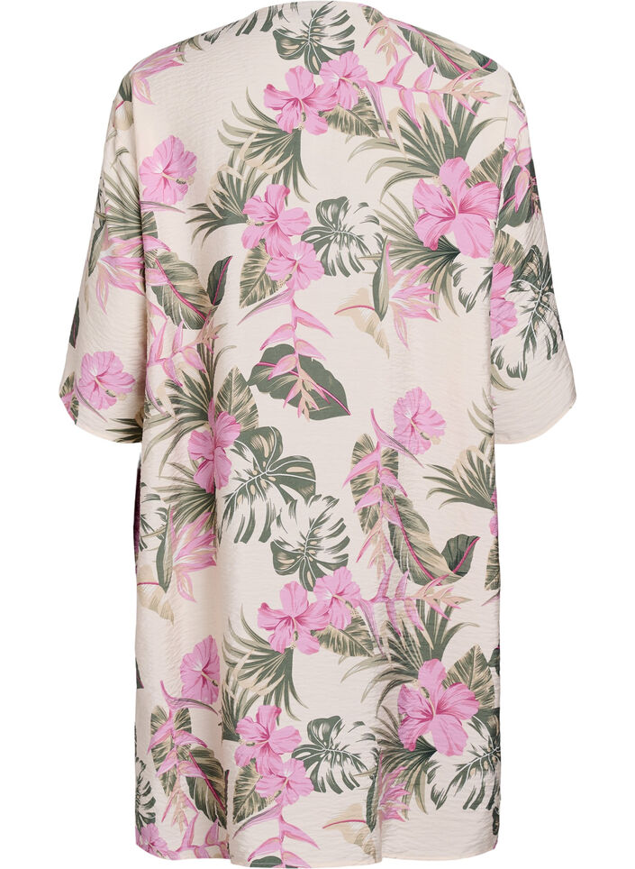 Kimono i viskose med 3/4 &aelig;rmer, Vanilla, Packshot image number 1