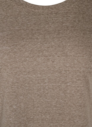 Meleret bomulds t-shirt, Falcon Melange, Packshot image number 2