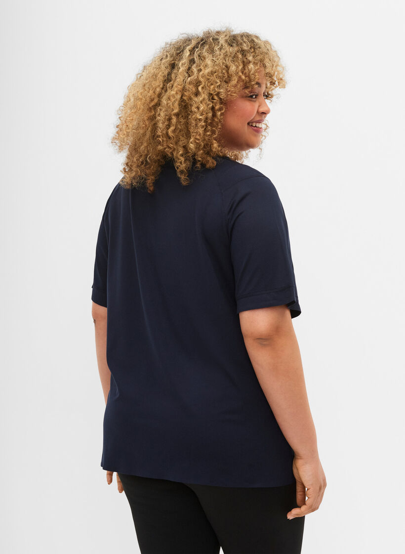 Kortærmet trænings t-shirt med rund hals, Night Sky, Model image number 1