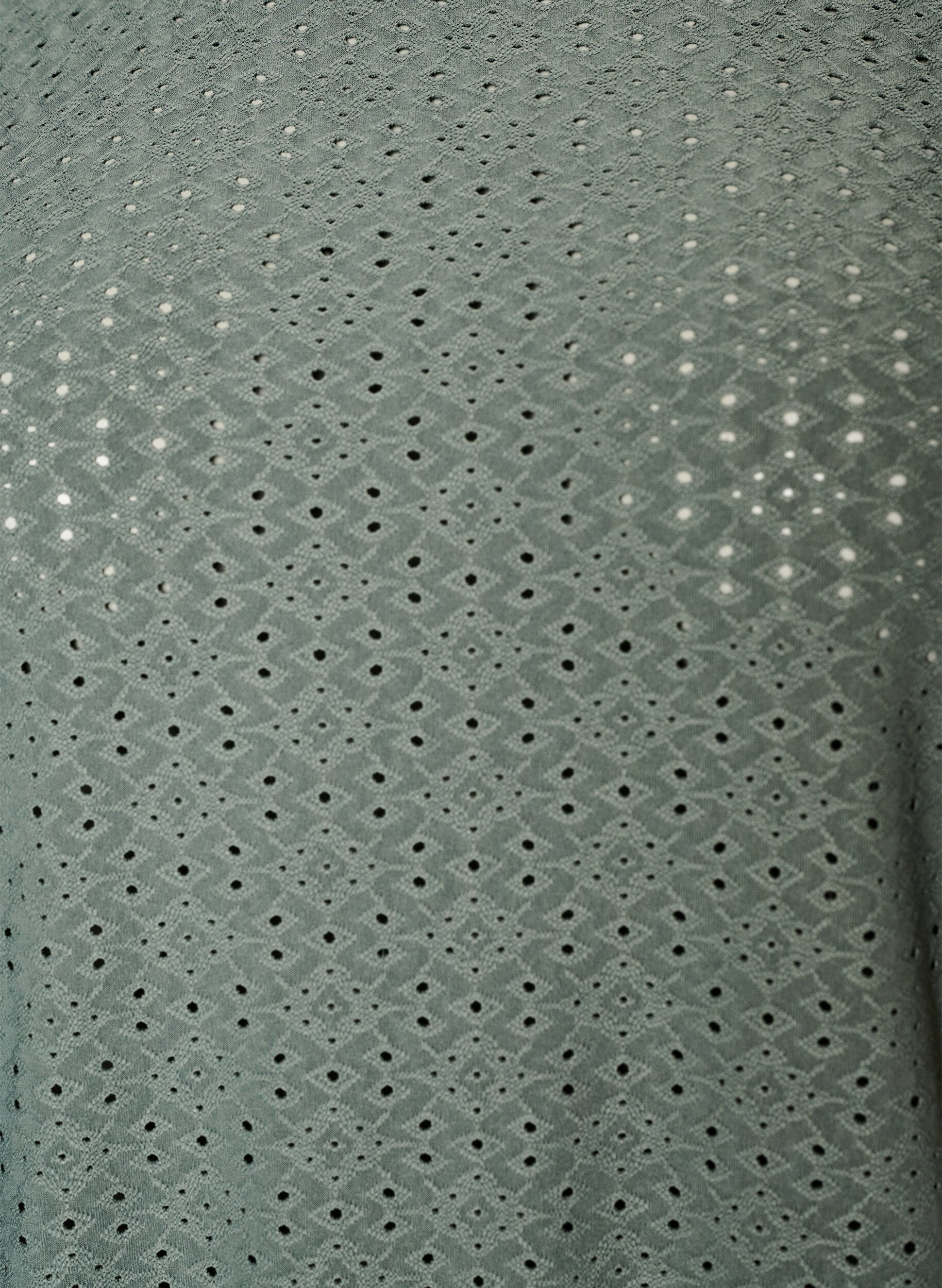 ZizziBluse med hulm&oslash;nster og ballon-effekt, Gr&oslash;n, Packshot image number 2