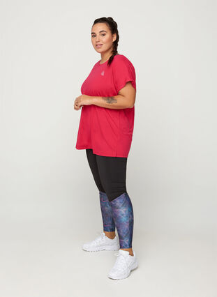 Ensfarvet trænings t-shirt, Jazzy, Model image number 2