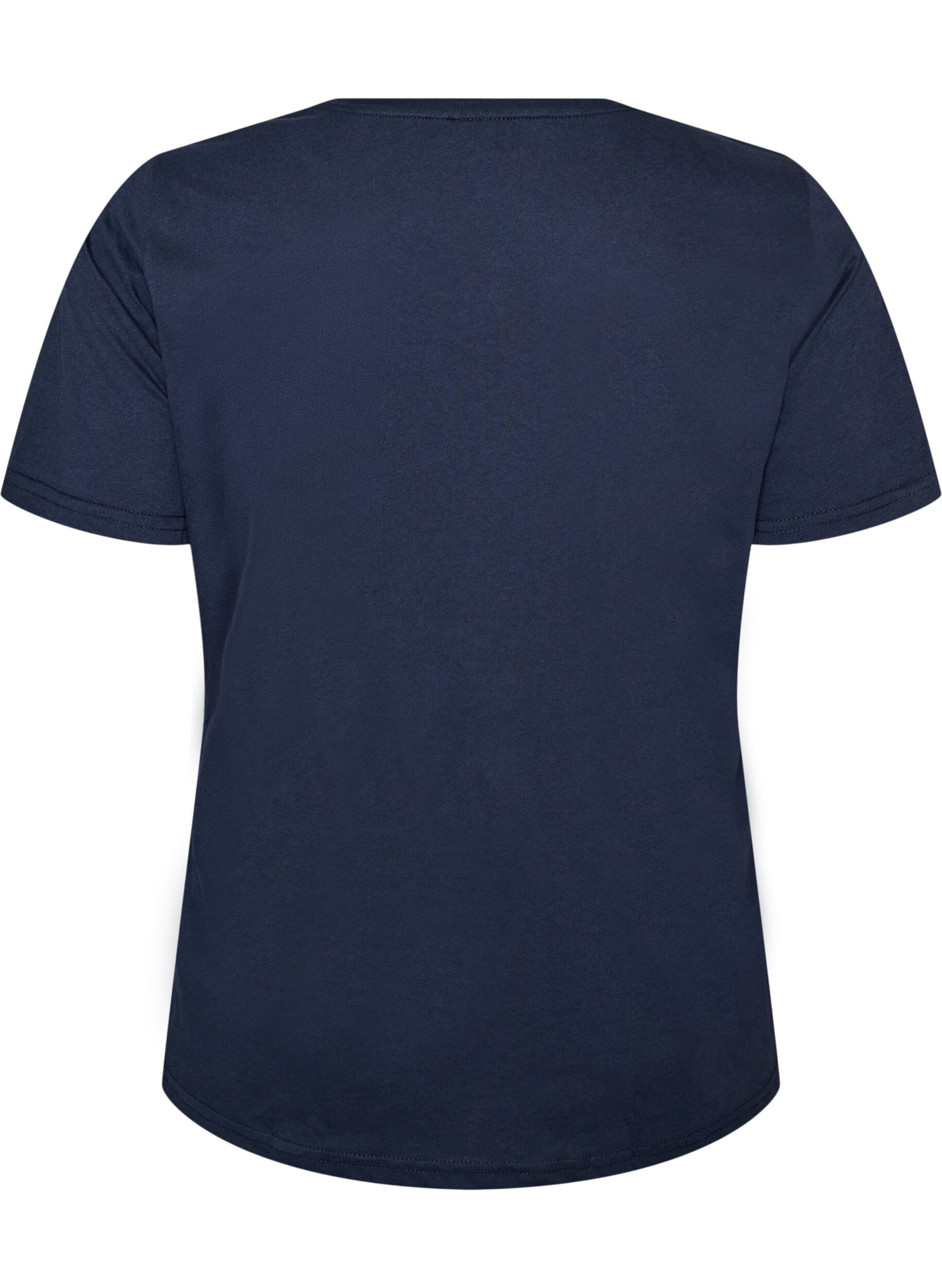 ZizziT-shirt med motiv, Bl&aring;, Packshot image number 1