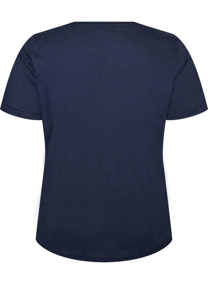 T-shirt med motiv, Bl&aring;, Packshot image number 1