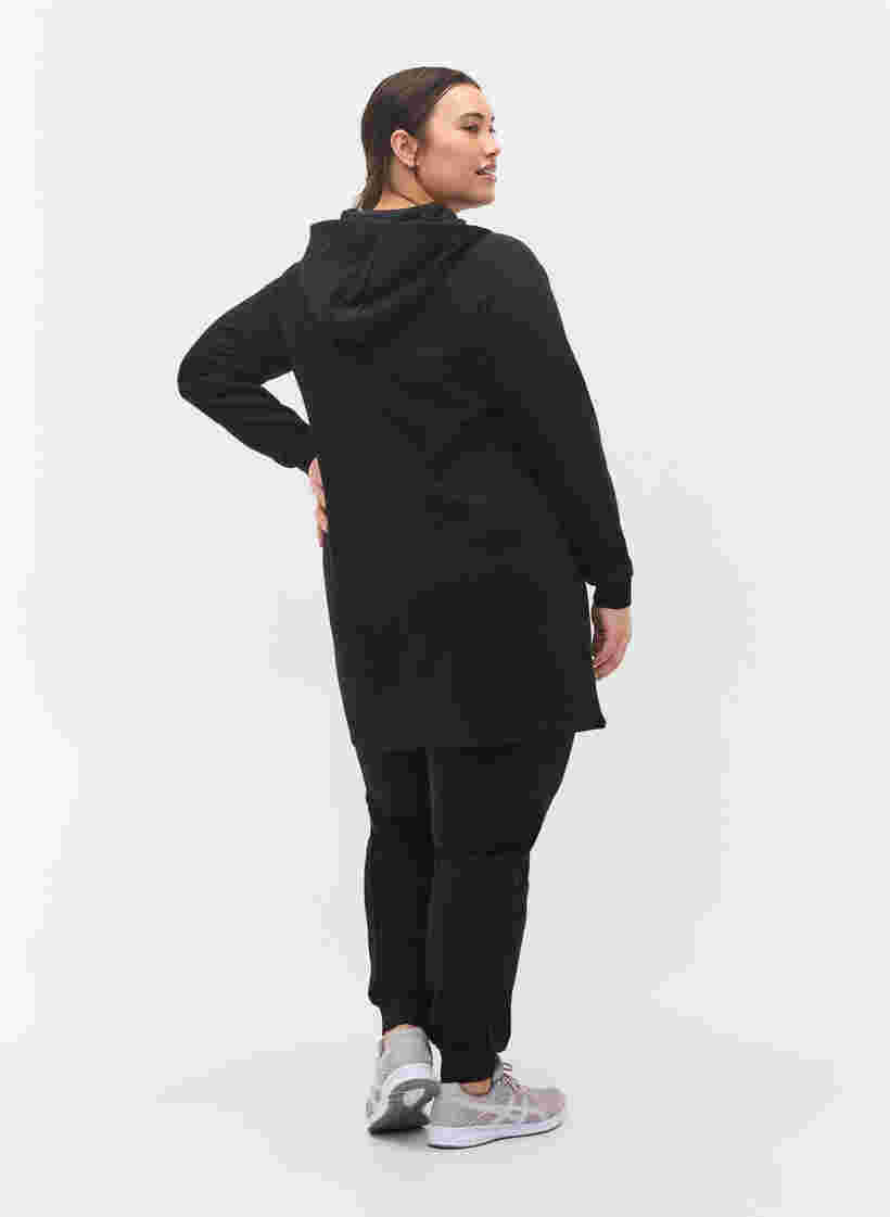 Sweatpants med trackdetaljer, Black, Model image number 1