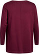 Strikbluse i bomulds-viskosemix, M&oslash;rk Bordeaux, Packshot image number 1
