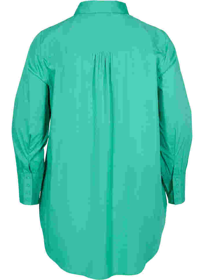 Langærmet skjorte med høj cuff, Holly Green, Packshot image number 1